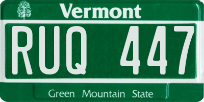 VT license plate RUQ447