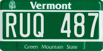 VT license plate RUQ487