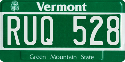 VT license plate RUQ528