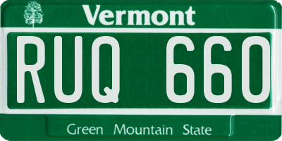 VT license plate RUQ660