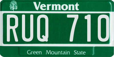 VT license plate RUQ710