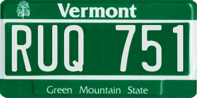 VT license plate RUQ751