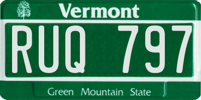 VT license plate RUQ797