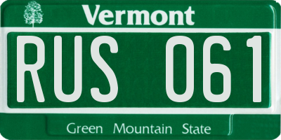 VT license plate RUS061