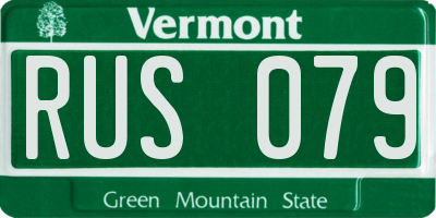 VT license plate RUS079