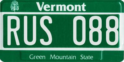 VT license plate RUS088