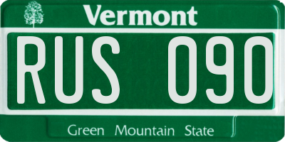 VT license plate RUS090