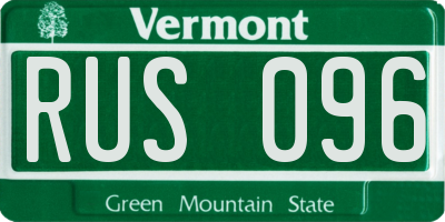 VT license plate RUS096