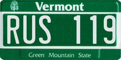 VT license plate RUS119