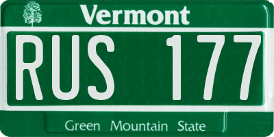 VT license plate RUS177