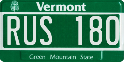 VT license plate RUS180