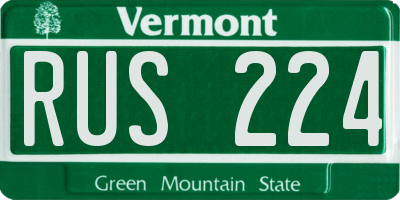 VT license plate RUS224