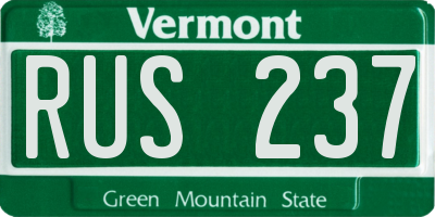 VT license plate RUS237