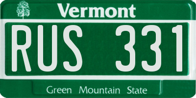 VT license plate RUS331