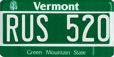 VT license plate RUS520