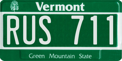 VT license plate RUS711