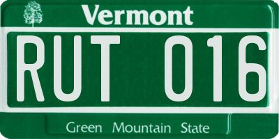 VT license plate RUT016