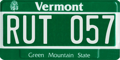 VT license plate RUT057