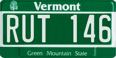 VT license plate RUT146