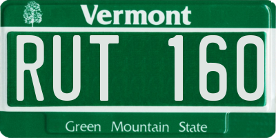 VT license plate RUT160