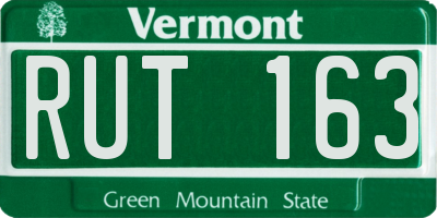 VT license plate RUT163