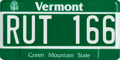 VT license plate RUT166