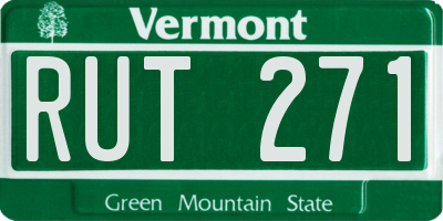 VT license plate RUT271