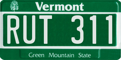 VT license plate RUT311