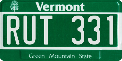 VT license plate RUT331