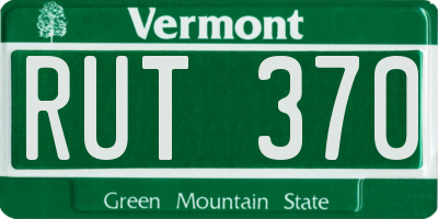 VT license plate RUT370