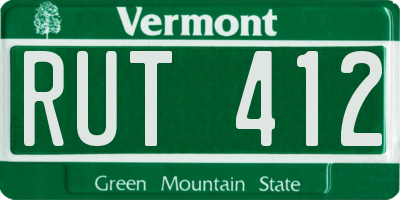 VT license plate RUT412