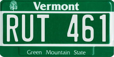 VT license plate RUT461