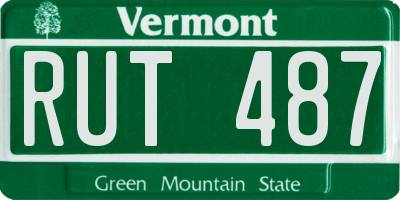 VT license plate RUT487