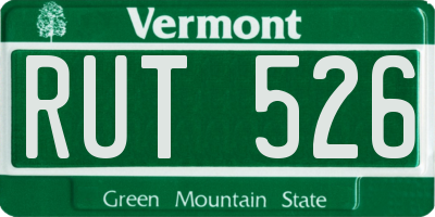 VT license plate RUT526