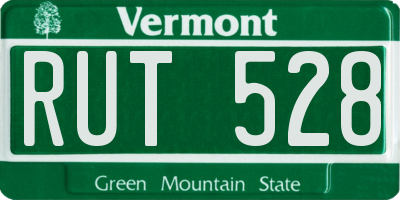 VT license plate RUT528