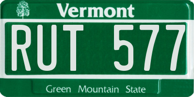 VT license plate RUT577
