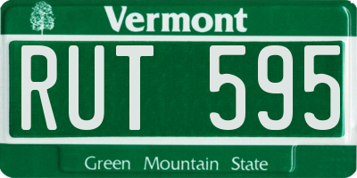 VT license plate RUT595