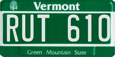 VT license plate RUT610