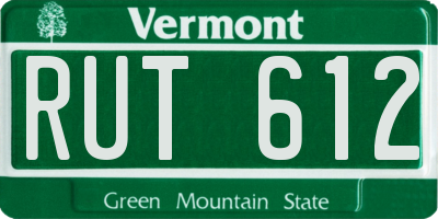 VT license plate RUT612