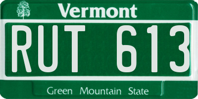 VT license plate RUT613