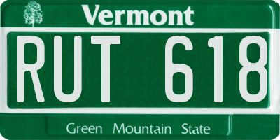 VT license plate RUT618