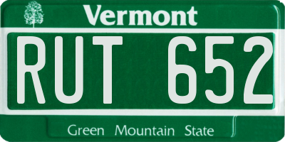 VT license plate RUT652