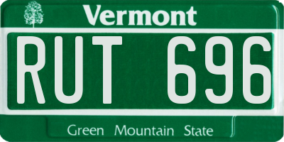 VT license plate RUT696