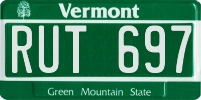 VT license plate RUT697