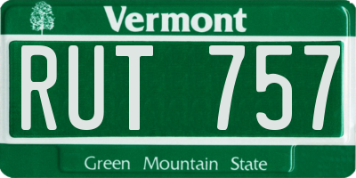 VT license plate RUT757