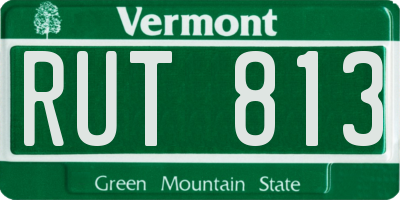 VT license plate RUT813