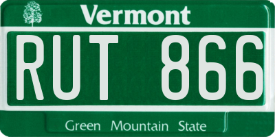 VT license plate RUT866