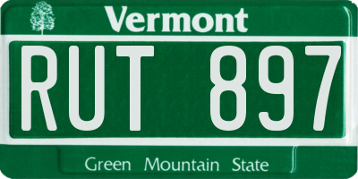 VT license plate RUT897