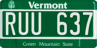 VT license plate RUU637