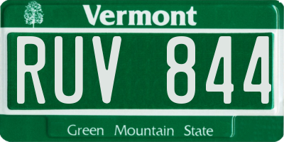VT license plate RUV844